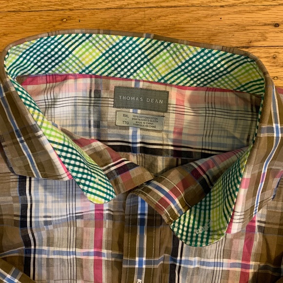 Thomas Dean Men’s Button Down Collared Shirt - Picture 2 of 4